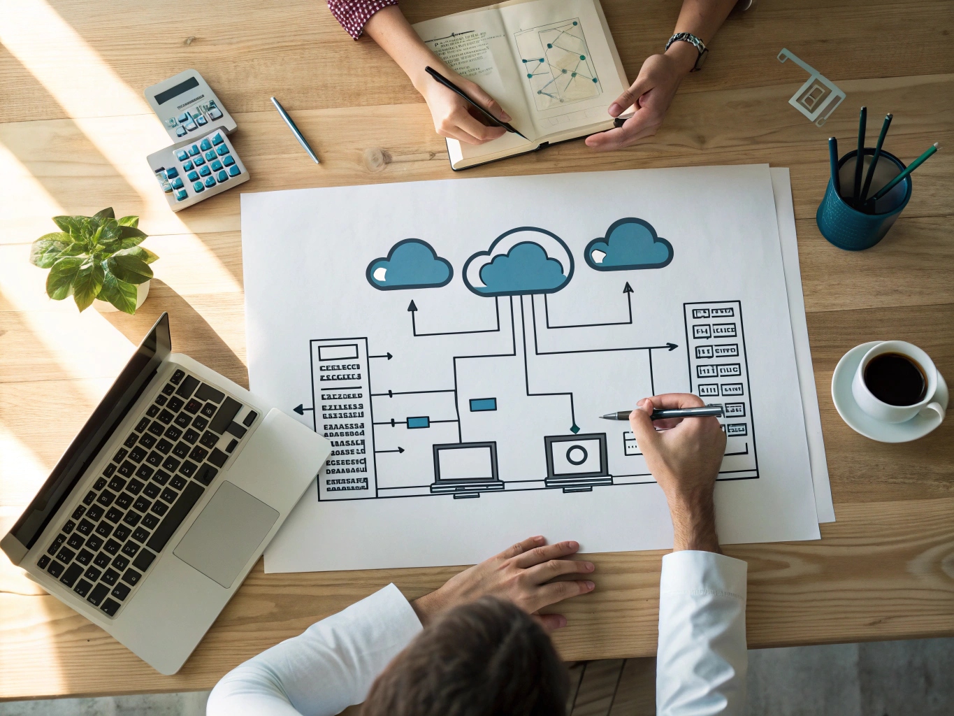 Diagrama de arquitectura tecnológica de Qusuloxu
